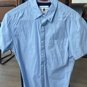 Mens Button Up Short-Sleeve Dress Shirt